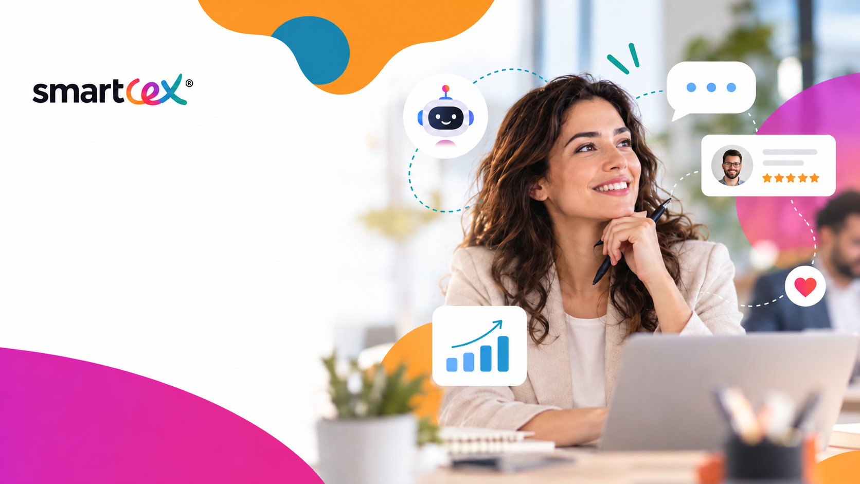 Inteligencia artificial aplicada a la experiencia del cliente en Smartcex, con análisis de datos, atención digital y conocimiento del cliente.